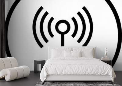 Wifi, wireless, internet signal icon logo template Wall mural