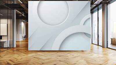 Abstract circle shape white background Wall mural