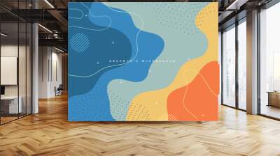 Abstract colorful geometric shape background. Dynamic template design for banner, poster, web. Wall mural