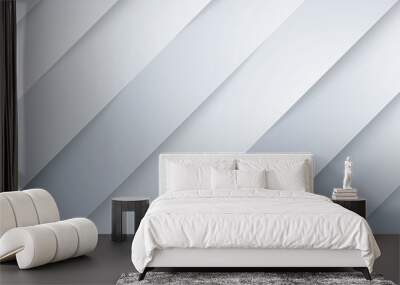 Abstract light silver background vector. Modern diagonal white background. Wall mural