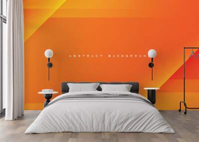 Abstract orange line diagonal background design vector Wall mural