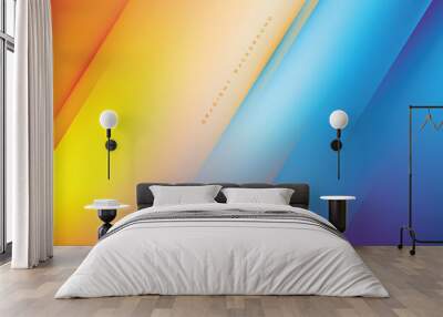 Abstract smooth gradient color background with light diagonal Wall mural