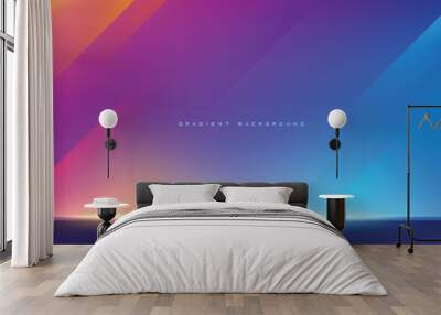 Abstract smooth gradient color background with light diagonal Wall mural