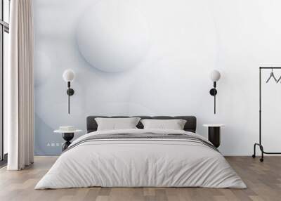 Circle shape white abstract background Wall mural