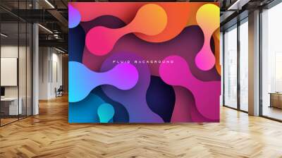 colorful gradient dynamic fluid background Wall mural