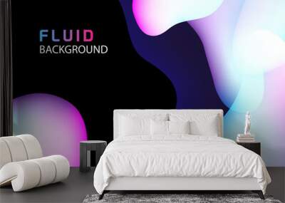 Fluid abstract background. Colorful liquid shape composition. Wall mural