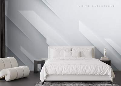 Modern abstract light silver background elegant diagonal shape design Wall mural