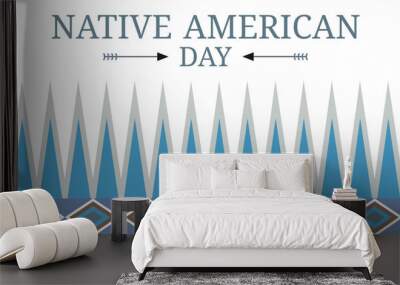 Native American Heritage Month. Native American Day Background Design. Suitable to use on Native American day event on United States of America. Wall mural