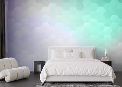 White abstract hexagon background vector illustration Wall mural