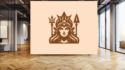 War goddess logo Wall mural