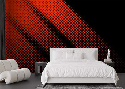 Halftone background vector, abstract backdrop design with two tone pattern and copy space for edit your content Wall mural