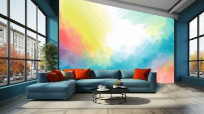 colorful watercolor backgrounds Wall mural