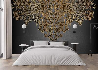 Original card with black and gold design Wall mural