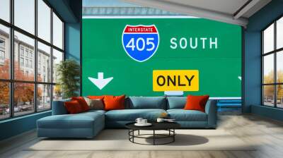 I-405 interstate USA highway road sign Wall mural