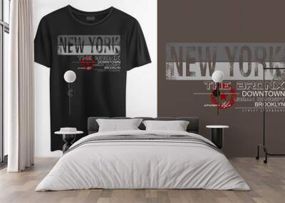 t shirt design template vector mockup typography Wall mural