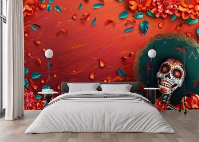 day of dead background Wall mural