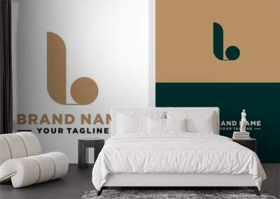 LETTER L LOGO MONOGRAM ELEGANT LUXURY EDITABLE Wall mural