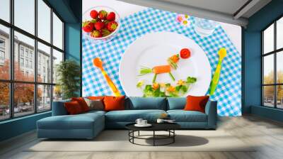 Healthy lunch for children Wall mural