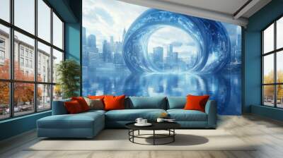 background with numbers Wall mural