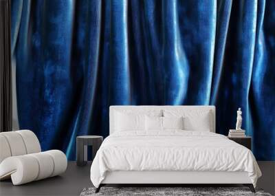 blue silk background Wall mural