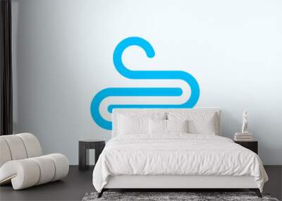 cloud cs logo. initials logo Wall mural