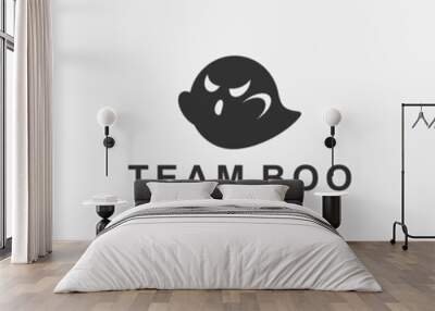 flying ghost logo or ghost logo Wall mural