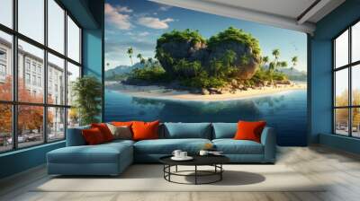 island in the sea Wall mural