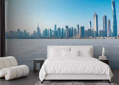 modern city skyline Wall mural