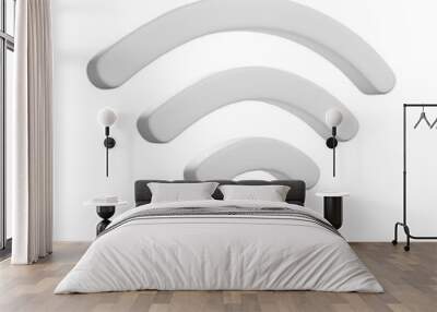 3d render wifi logo Wall mural