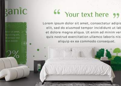 vector of nature, ecology, organic, environment banners. web banner of clean green environment with  Wall mural