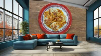 Welsh Meatballs Ffagodau Wall mural