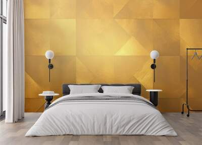 Abstract golden texture background banner - Luxury scratched gold tile pattern wall wallpaper backdrop with gradient line shapes, Generative AI Wall mural