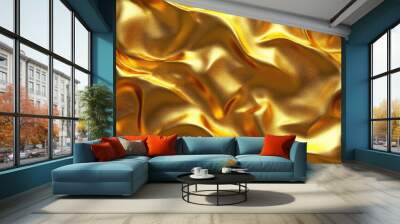 abstract luxury golden background. mysterious beautiful shiny gold texture backdrop. 3d illustration, highly detailed image Wall mural