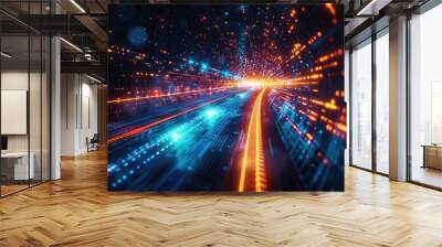 Electronic data transmission tunnel Wall mural