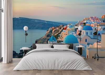 Greek seaside houses Wall mural