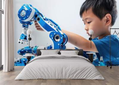 Little boy toy robot arm Wall mural