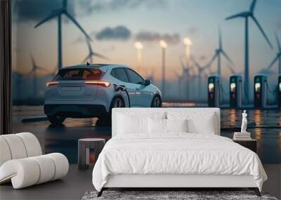 New energy vehicles charging Wall mural