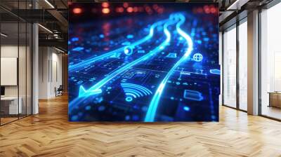 The Blue Electronic Information Highway Wall mural