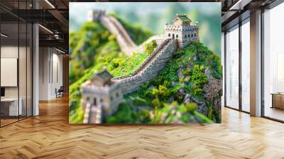 The Great Wall of China, mountain ranges Wall mural