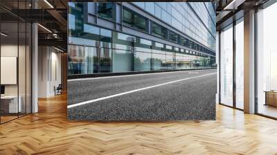 traffic road through modern city in Shanghai, China. Wall mural