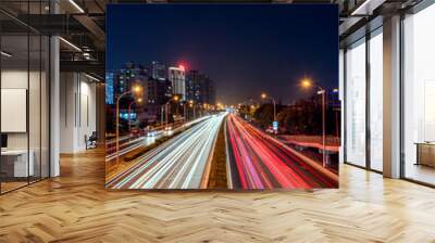 urban traffic view in modern city of China. Wall mural