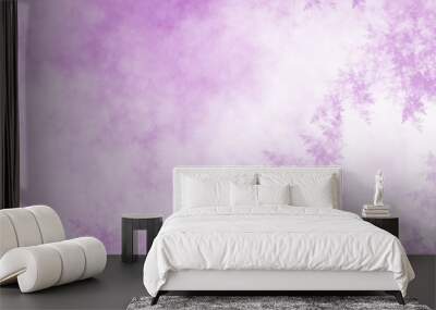 Brushed Painted Violet ink and watercolor textures on white background. Paint leaks and ombre effects. Old grunge purple texture rose beige fantasy Peach Blush Color Print. Lilac Vintage color. Wall mural