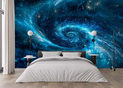 nebula and galaxy space, deep space background. elements of this image Wall mural