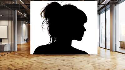 silhouette of beautiful profile of woman face concept beauty and fashion Wall mural