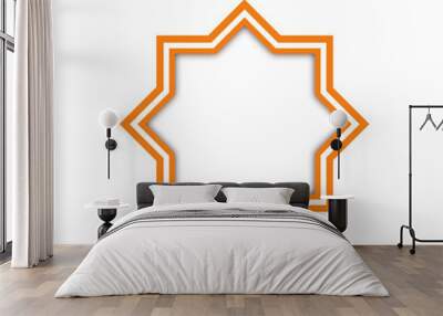 Islamic star decor png for eid mawlid ramadan Wall mural