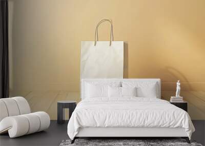 Brown Paper Bag Mockup 3d Wall mural