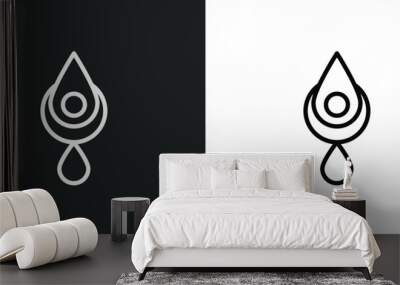 bindi icon isolated in white and black colors. bindi outline vector icon from religion collection for web, mobile apps and ui. Wall mural