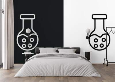 chemical lab icon isolated in white and black colors. chemical lab outline vector icon from general collection for web, mobile apps and ui. Wall mural