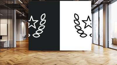 glory icon isolated in white and black colors. glory outline vector icon from entertainment collection for web, mobile apps and ui. Wall mural