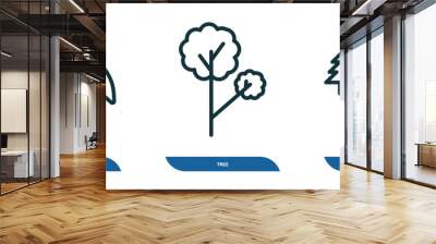 set of 3 linear icons from camping collection. concept. outline icons such as swiss army knife, tree, pines vector Wall mural